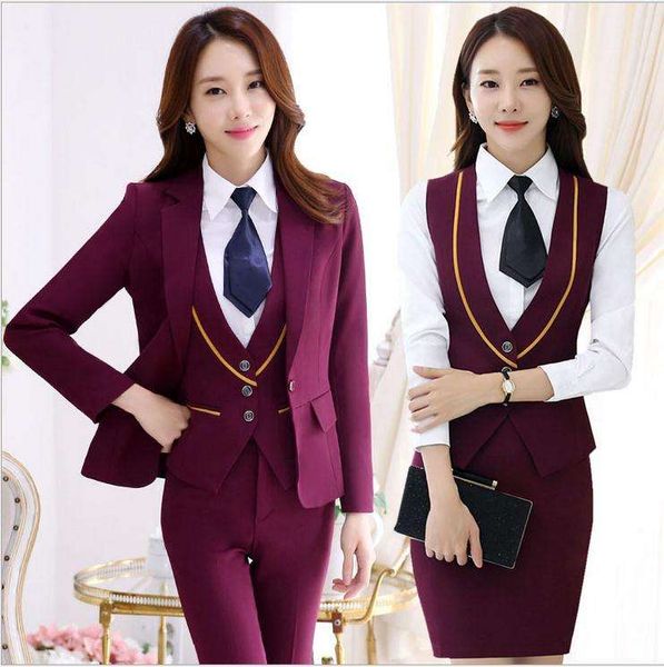 Hotel Restaurant Front Desk Waiter Overalls Female Beautician