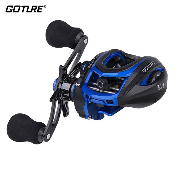 

goture scotta baitcasting fishing reel 8kg max drag 7.1:1 high speed 7+1bb bait casting carretilha pesca sea fishing equipment