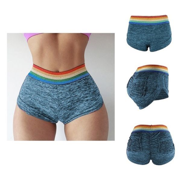 

high waist seamless gym shorts fitness yoga short scrunch buyoga shorts spandex blue purple short workout legging, White;red
