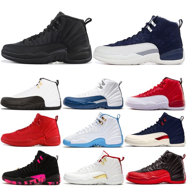

classic 12 12s basketball shoes mens trainer athletic sports sneakers gamma blue doernbecher packoutdoors size 7-13 drop shipping, White;red