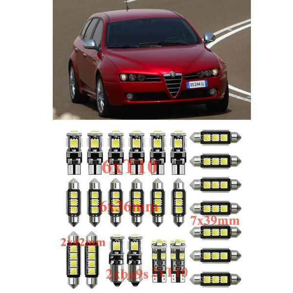

интерьер автомобиля led-light kit для alfa 159 145 146 147 155 156 164 166 error free canbus t10 31 мм 36 мм 39 мм 42 мм