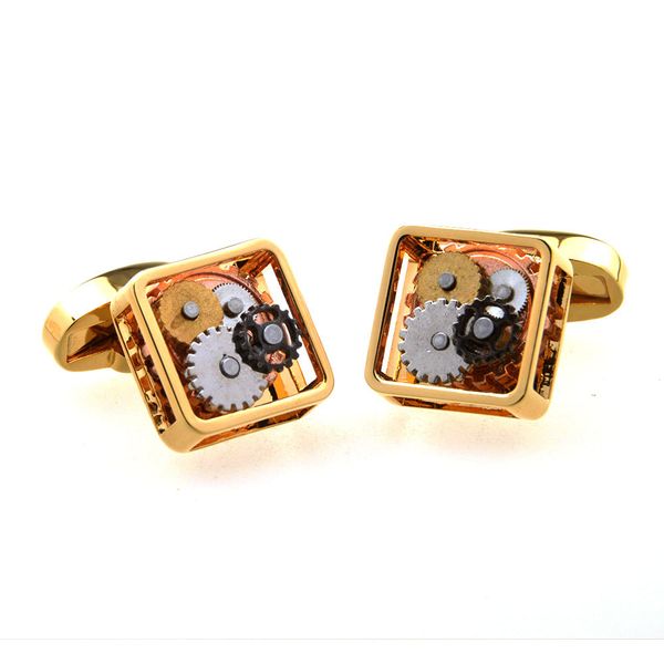 

запонки  меаниеким пѬиводом запонки из неѬжавеей али в иле импанк дл Silver