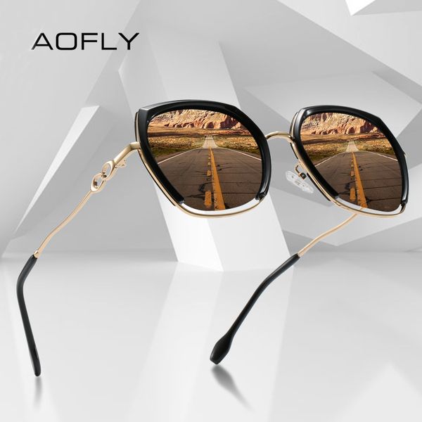 

aofly square polarized sunglasses women design fashion oversized driving sun glasses for ladies travel goggle uv400, White;black