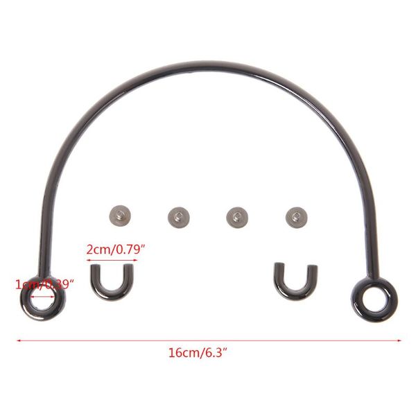 

metal bag handle hardware replacement handbag strap purse accessories x4yb, Black