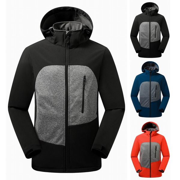 

mens climbing trekking windbreaker fishing waterproof jackets winter casual fashion waterproof keep-warm sport outdoor coat #d, Blue;black