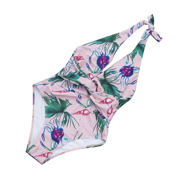 

ins новый европейский и американский sexy printed департамент шеи цельный купальник взрыв модели приграничное swimsuit sa, White;black