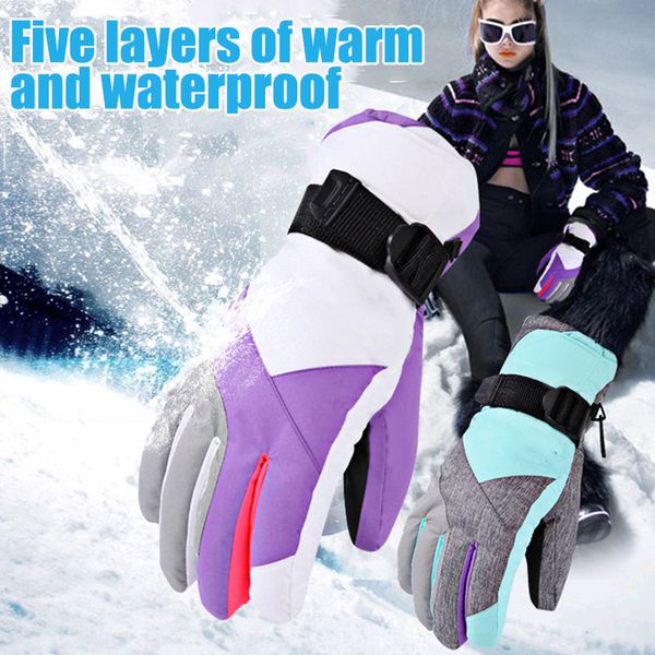 

women ski gloves winter warm waterproof thickened outdoor riding sports gloves g66