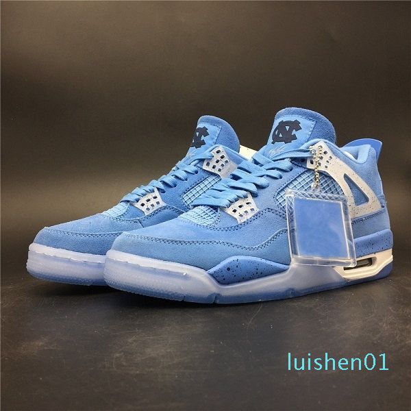 

4 florida gators pe unc powder blue suede basketball shoes men 4s gators pe blue unc purple travis scotts outdoor sports shoes l01