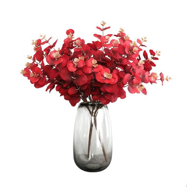 

20 heads artificial flower bouquet home office floral decor plastic silk cloth fake flower