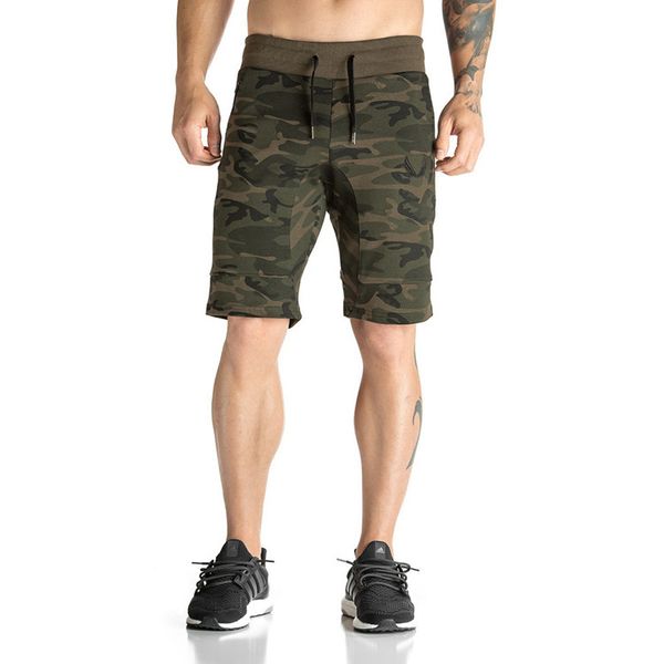 

muscle fitness brothers summer selling sports shorts thin loose-fit shorts europe and america slim fit casual camouflage, Black;blue