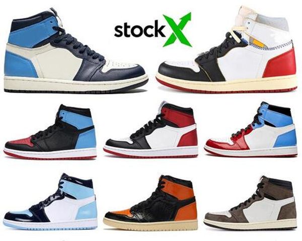 

stock x jumpman 1 men basketball shoes 1s unc to chicago obsidian spiderman banned fearless women mens trainer fashion sports sneakers