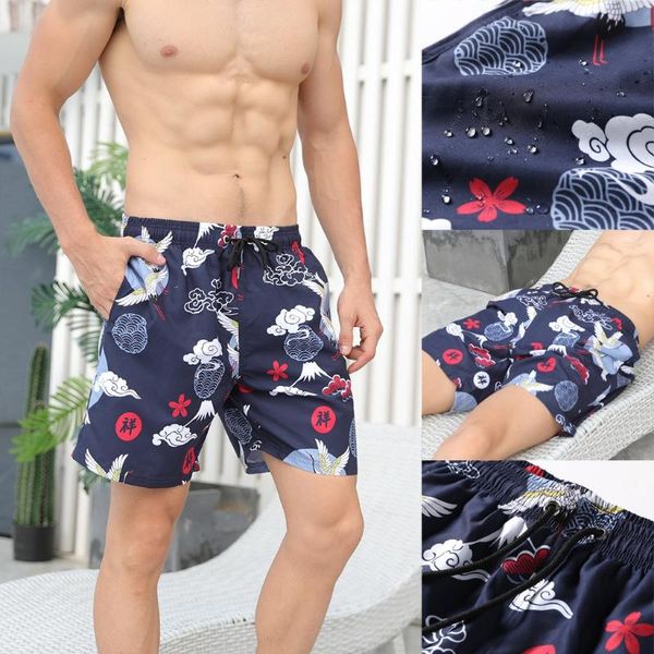 

мужская мода привязали гавайский пляж пригодный спорт быстро сухой шорты повседневные брюки сетки быстрый сухой спортивная одежда сталкивате, White;black