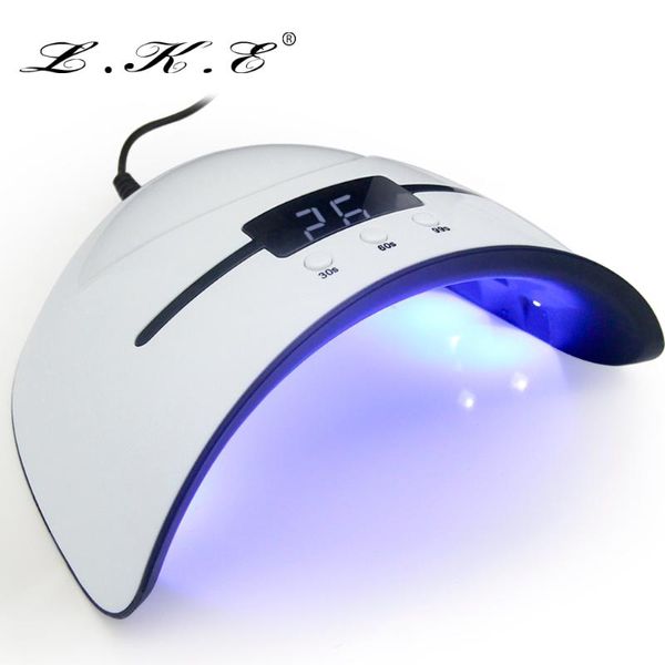 

lke 36w uv lamp nail dryer for all types gel 12 leds uv lamp for nail machine curing 30s 60s 90s timer usb portable lamps