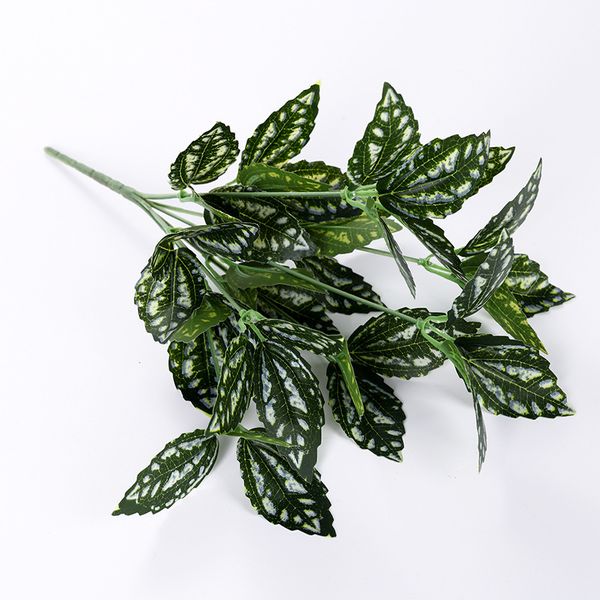 

artificial plants plastic red white net mint leaf plant for home table decoration
