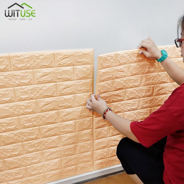 

self adhesive waterproof tv background brick wallpapers 3d wall sticker living room wallpaper mural bedroom decorative stickers