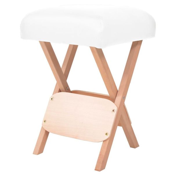 

folding massage stool padding 12cm 2 cushions white pet supplies home garden