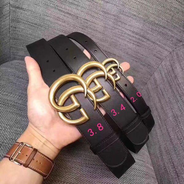 

2019new style frog pattern leather men and women belts designer fashion double m buckle high-grade brand, Black;brown