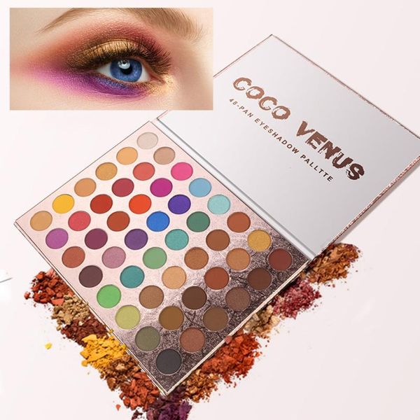 

beauty color makeup 48-color matte pearl mashed potato multi-color eye shadow plate single high light makeup cosmetic tool