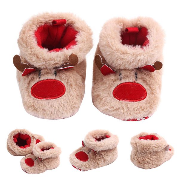 

christmas deer cotton toddler shoes baby winter autumn crib homing boots baby sole prewalkers shoes infant snow boots soft