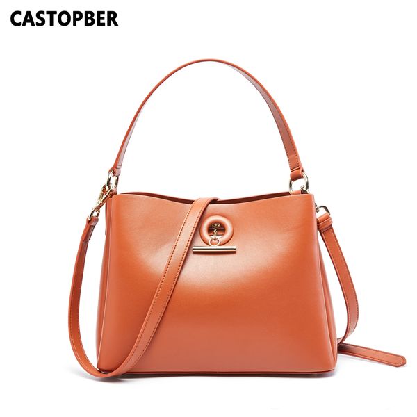 

women tote bag shoulder leather handbags split leather cowhide ladies winter fashion designer korean style composite bag famous