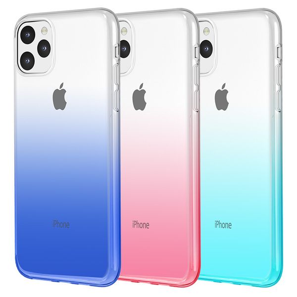 

Для iphone 11 случая мягкая TPU Градиент цвета Ультра-тонкий телефон случае для Iphone X XR X