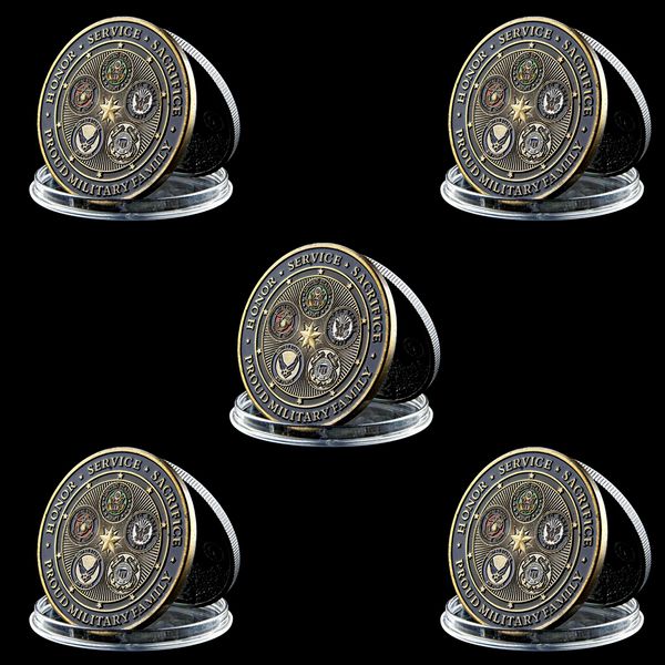 

5pcs gold plated usa army challenge coin department of defense us eagle army force marine military badge