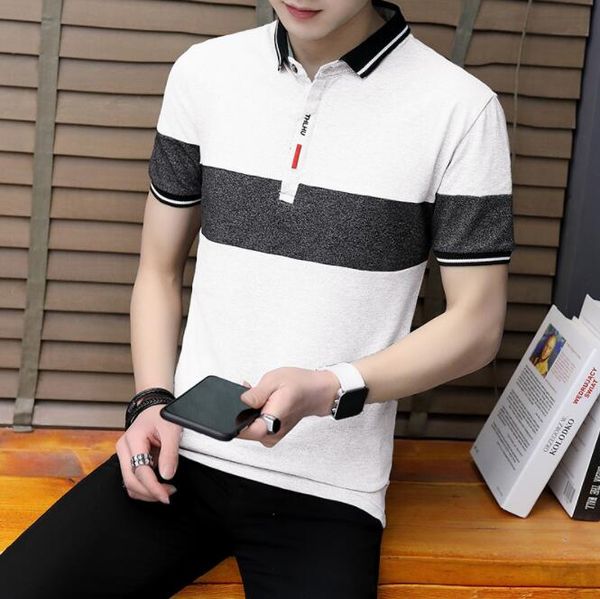 

luxury mens polos shirts fashion brand polos for men tee shirts summer designer mens clothing 3 colors m-4xl wholesale, White;black