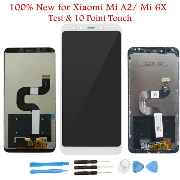 

oriwhiz 100% new for xiaomi mi a2 lcd display with frame touch screen digitizer sensor lcd display for xiaomi mi 6x replace spare parts