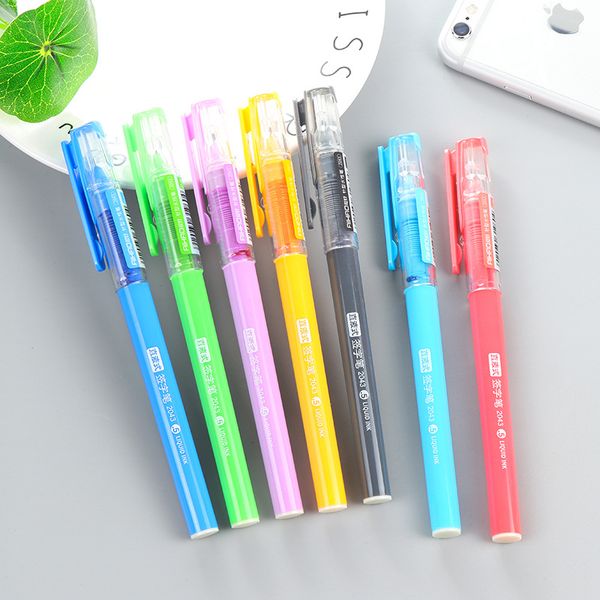 

candy color straight liquid ink pen color needle type gel pen 0.5mm