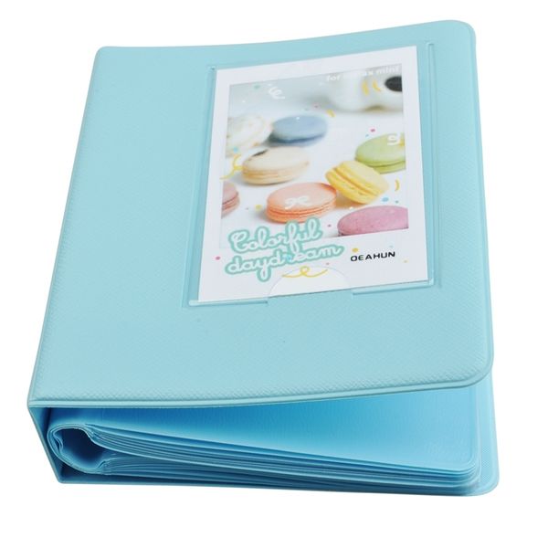 

mini p album 64 slots for fujifilm instax mini film mini 8 7s 25 50s 90 camera-sky blue other home decor