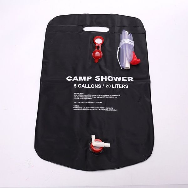 

20l portable solar heated water bag energy heated bathing outdoor camping shower bag picnic water bag bbq hiking water storage