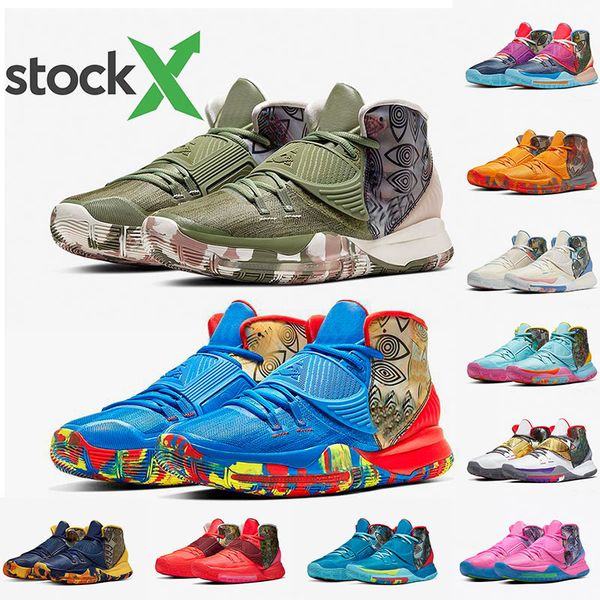 

stockx с новым kyrie black magic vi 6 ua мужская баскетбольная обувь irving 6s zoom sport training кроссовки высокие лодыжки размер 40-46