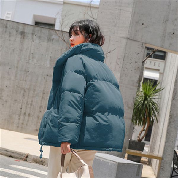 

2019 nueva chaqueta de invierno para niña, chaqueta corta de algodón para mujer, moda, ropa casual algodón corto, Black