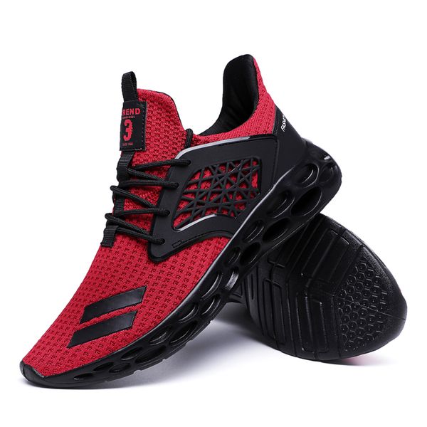 

2019 selling men's sneakers black red cushioning sports shoes for male comfortable new athletic sneakers male zapatos hombre