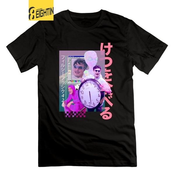 

eightin vaporwave filthy frank 420 t shirt 100% cotton large size crewneck printing tees for men t-shirts short sleeves gift, White;black