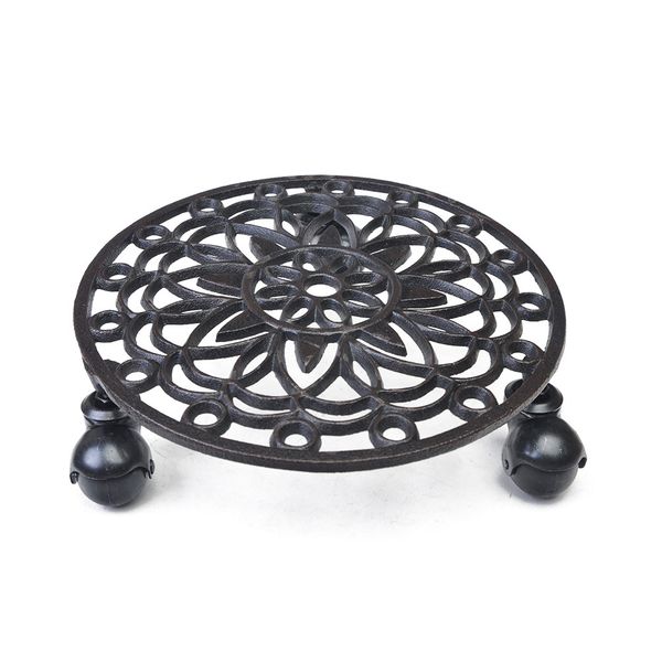 

planters & pots cast iron lock wheel durable rolling saucer tray casters flower pot low noise moving plant stand modern pallet holder