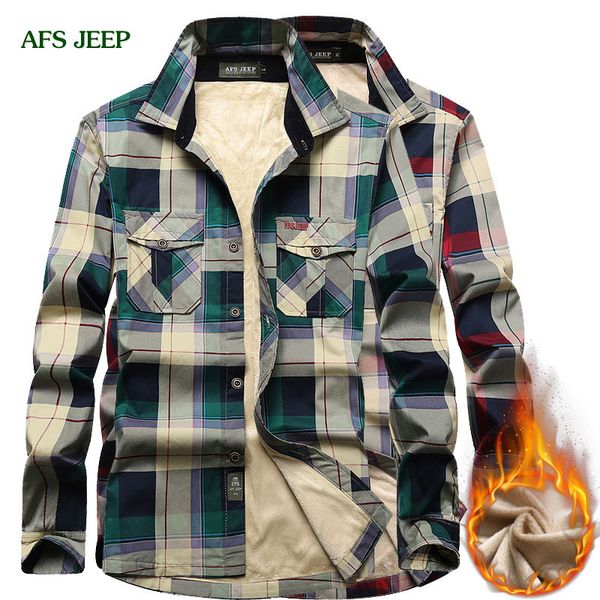 

brand shirt men fleece shirt winter thick warm camisa masculina pure cotton plaid men size -4xl chemise homme, White;black
