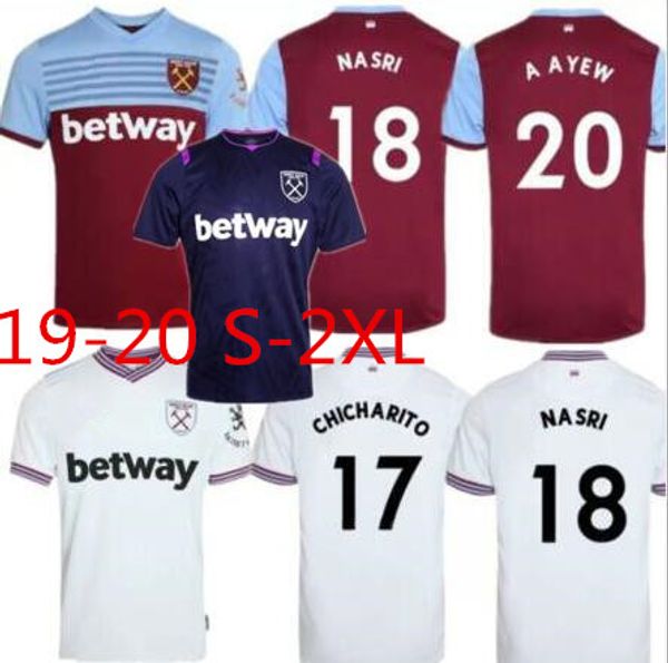 

19 20 West soccer jersey United 2019 Ham NOBLE CHICHARITO jerseys ANDERSON ARNAUTOVIC Adult kit football shirt Size S-2XL