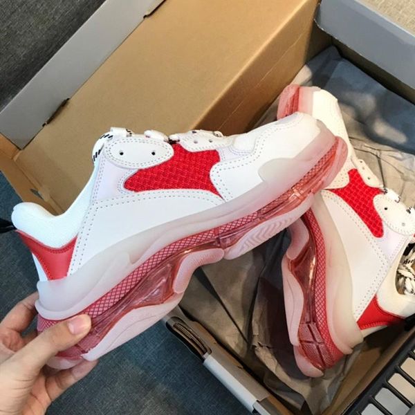

new men's and women's shoes triple s clear sole sneaker luxury designer shoes men and women's sports shoes fashion casual siz, Black