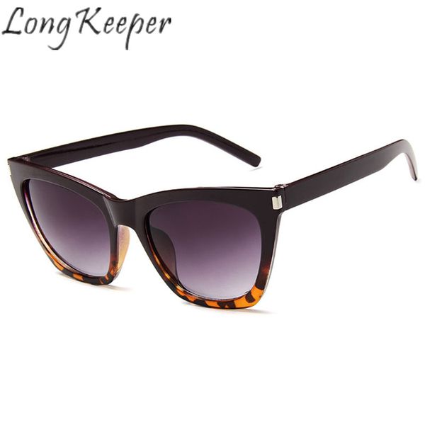 

long keeper sunglasses cat eye women men mirror sun glasses eyeglasses eyewear plastic frame clear lens uv400 driving goggles, White;black