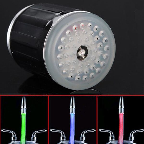 

fashion led water faucet light intelligent water temperature controlled led water tap kitchen faucets nozzle no need battery