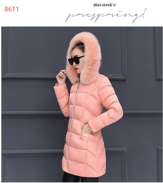 

2019 canada brand womens down parkas new thick warm and windproof waterproof long section slim solid color goose down jacket female winter, Black
