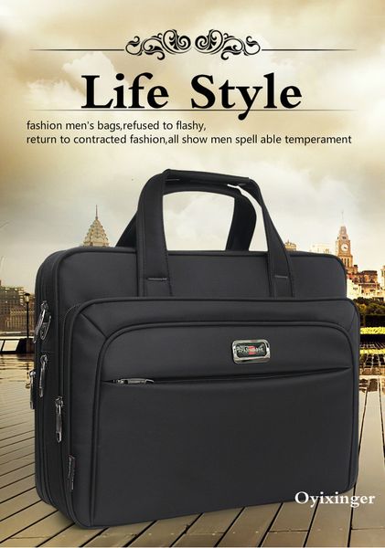 

large capacity men single shoulder bag 14" 15" 16 inche travel bag men's casual fashion handbags business briefcase lapbag