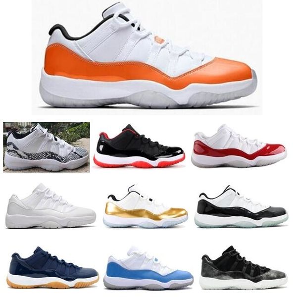 

new 11 11s low orange trance snakeskin light bone men women basketball shoes 11 low olympic gold heiress white sports sneakers with box