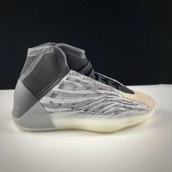 

new quantum kanye west basketball shoes static white mid mens basketball shoes for men kanye west designer shoes sport sneakers size 46, White;red