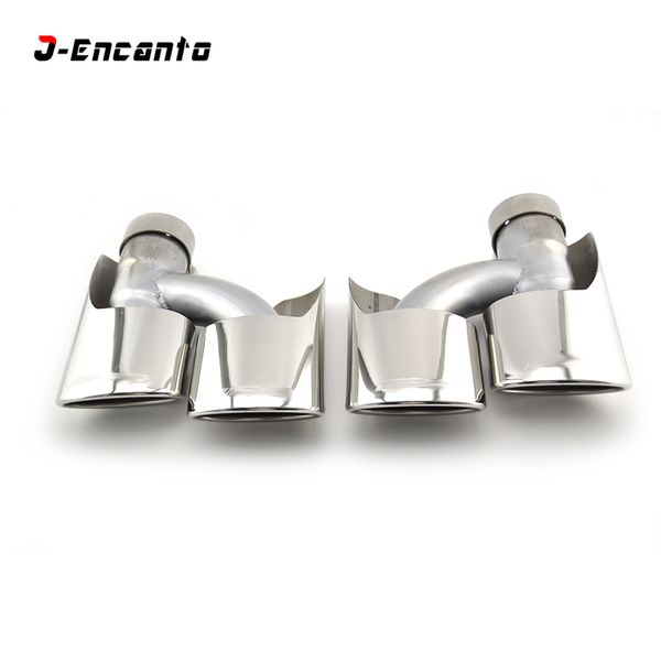 

one pair stainless steel auto car exhaust muffler pipe tail for mercedes benz w164 ml300 ml350 ml500 w204 modified ml636