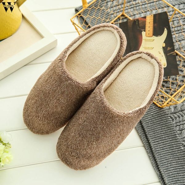 

soft plush home slippers men indoor cotton shoes big size winter casual sneakers for man floor warm furry slipper jan16, Black