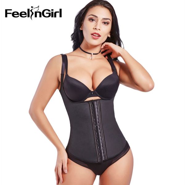 

feelingirl corsets women cincher corset strap latex waist trainer girdles belt vest slimming shapewear j190701