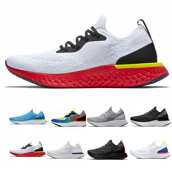 

2019 new epic react running shoes for women men trainers sports fashion racing runner men personality comfort designer shoes 36-45, White;red