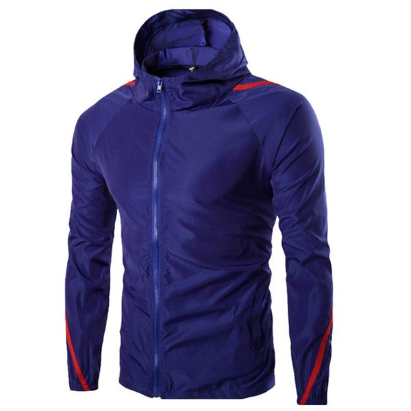 

spring mens striped windbreakers panelled solid hooded casual male jackets zipper lone sleeve active boys coats, Black;brown